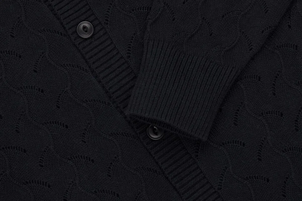 3sixteen - Lace Knit Cardigan Black