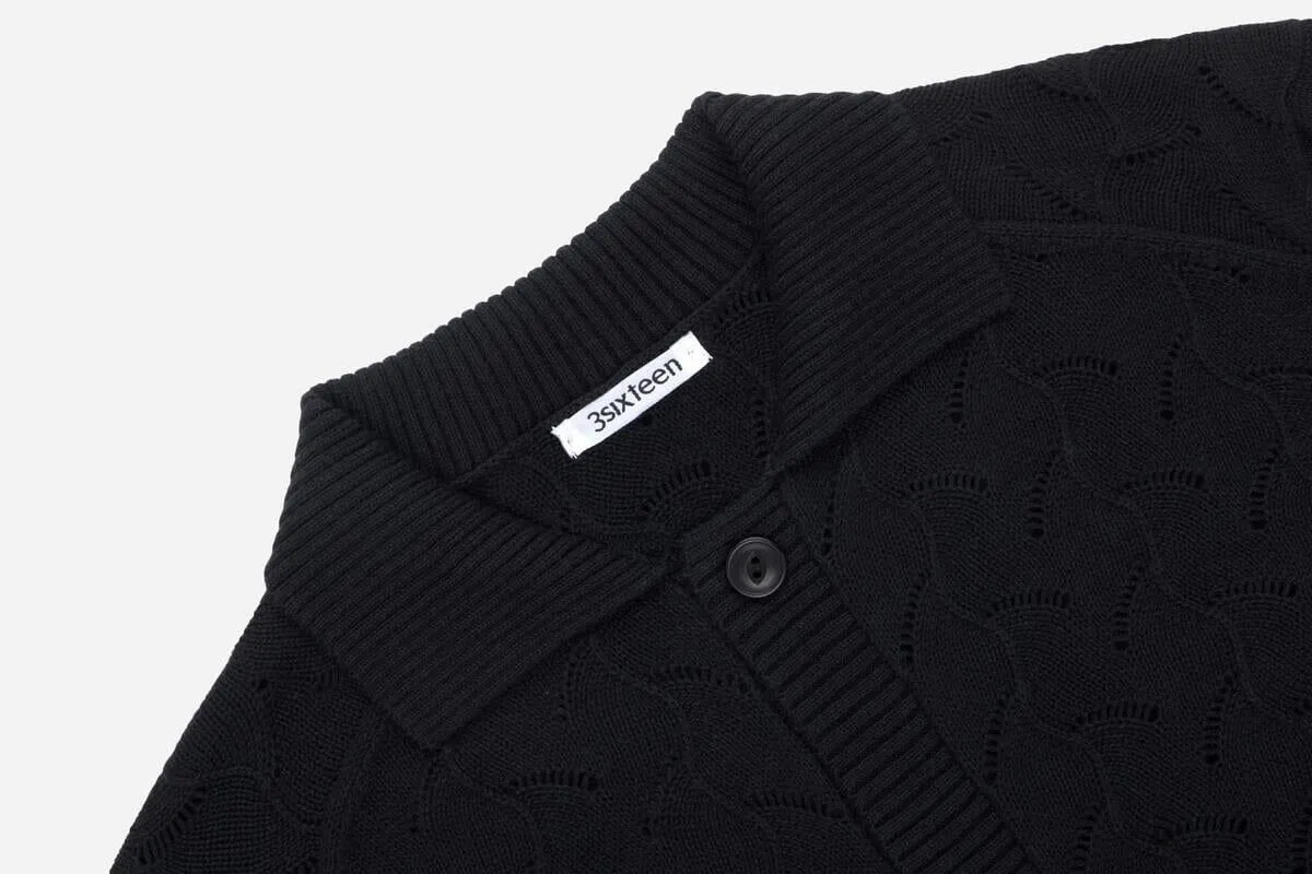 3sixteen - Lace Knit Cardigan Black