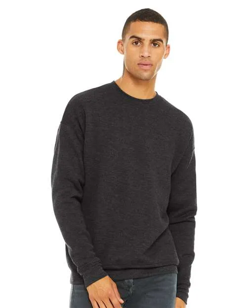 BELLA   CANVAS Sponge Fleece Drop Shoulder Crewneck Sweatshirt 3945 Dark Grey