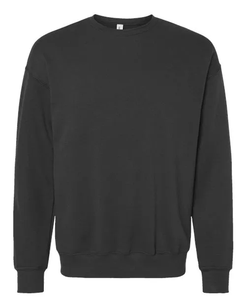 BELLA   CANVAS Sponge Fleece Drop Shoulder Crewneck Sweatshirt 3945 Dark Grey