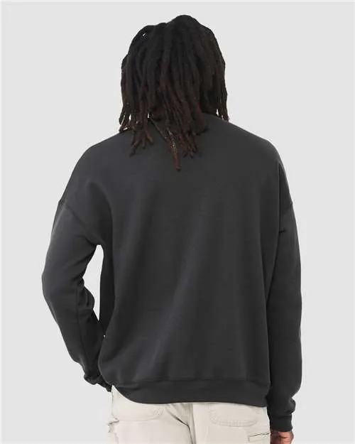 BELLA   CANVAS Sponge Fleece Drop Shoulder Crewneck Sweatshirt 3945 Dark Grey