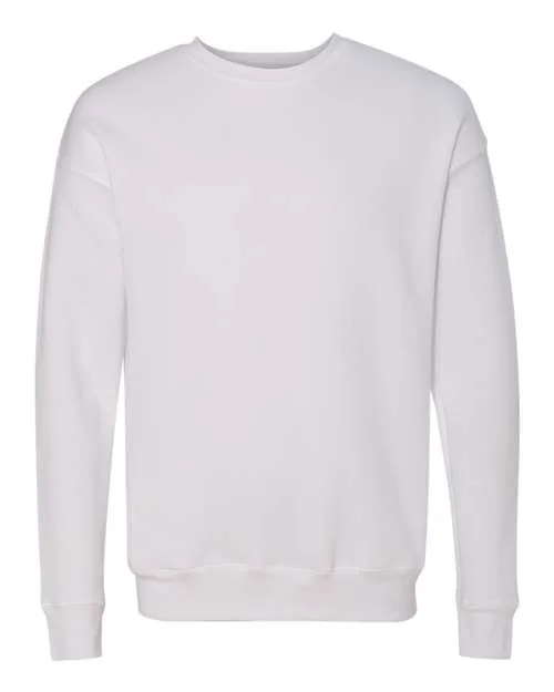 BELLA   CANVAS Sponge Fleece Drop Shoulder Crewneck Sweatshirt 3945 White