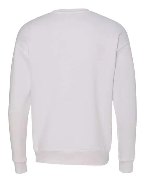 BELLA   CANVAS Sponge Fleece Drop Shoulder Crewneck Sweatshirt 3945 White