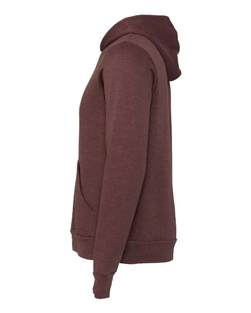 BELLA   CANVAS Sponge Fleece Hoodie 3719 Heather Maroon