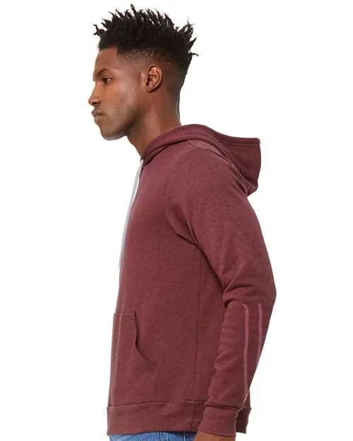 BELLA   CANVAS Sponge Fleece Hoodie 3719 Heather Maroon