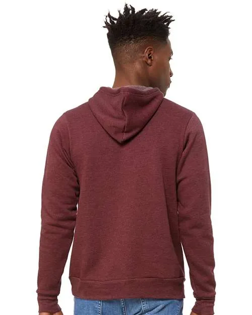 BELLA   CANVAS Sponge Fleece Hoodie 3719 Heather Maroon