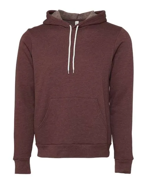 BELLA   CANVAS Sponge Fleece Hoodie 3719 Heather Maroon