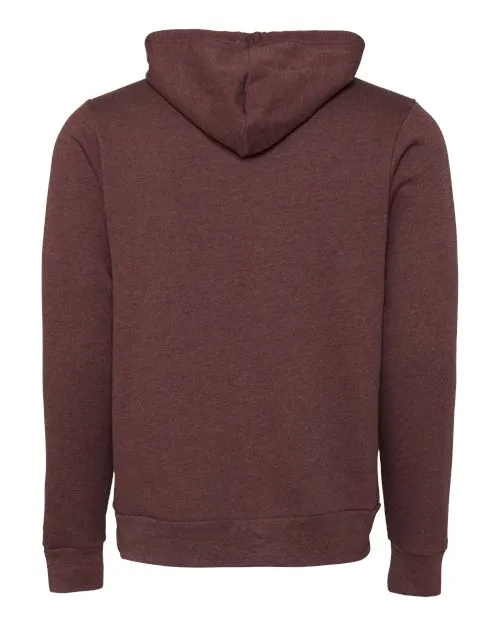 BELLA   CANVAS Sponge Fleece Hoodie 3719 Heather Maroon