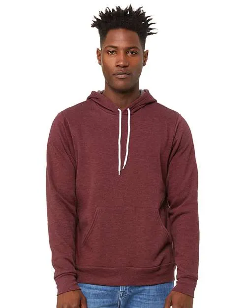 BELLA   CANVAS Sponge Fleece Hoodie 3719 Heather Maroon
