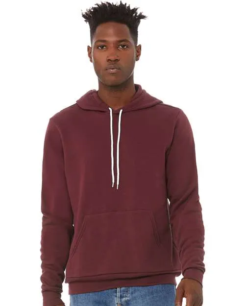 BELLA   CANVAS Sponge Fleece Hoodie 3719 Maroon