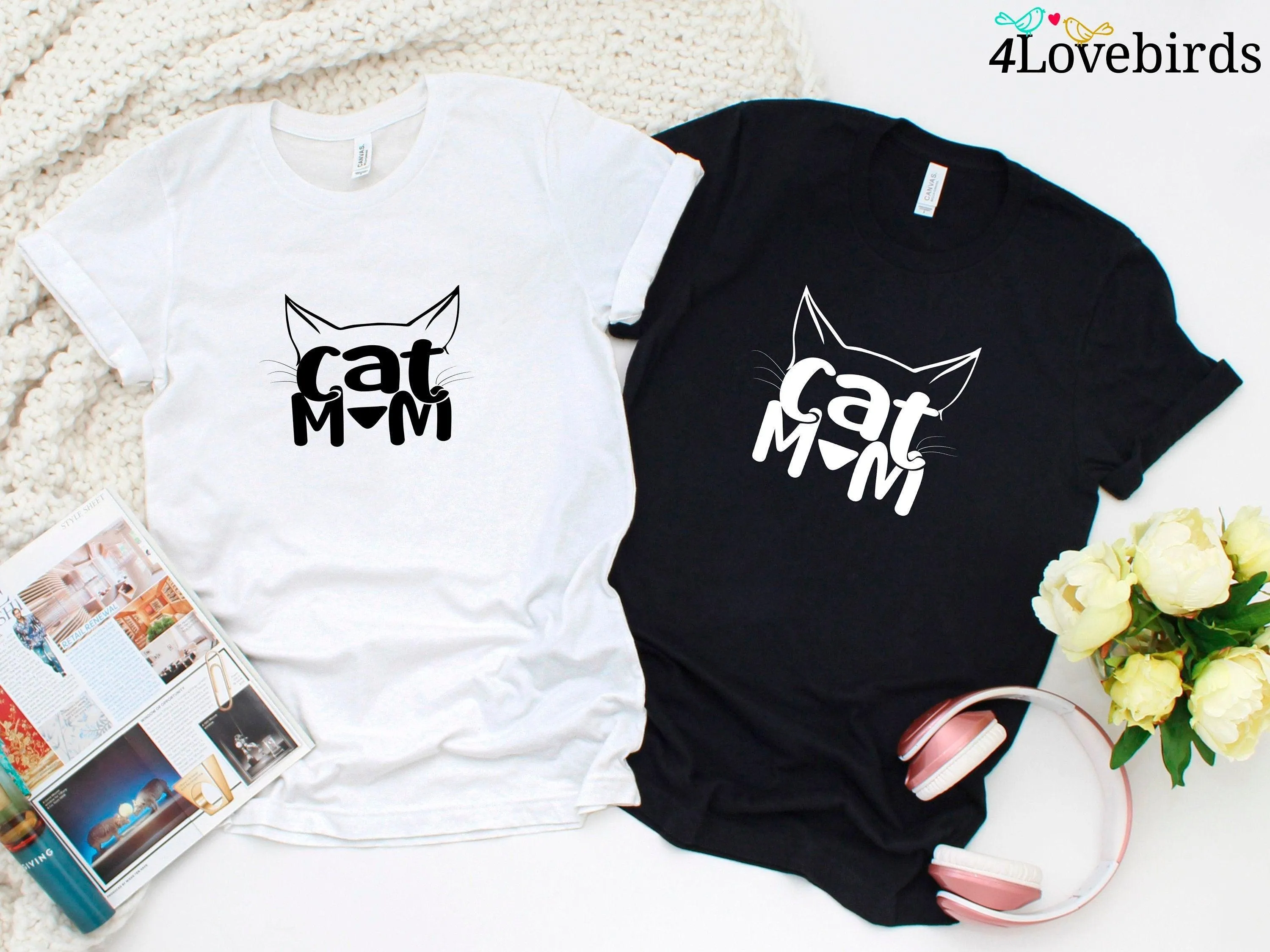 Cat Mom Hoodie, Gift to Mom, Pet Lover Sweatshirt, Cat Longsleeve, Cat Mama T-Shirt, Cat Lover Gift