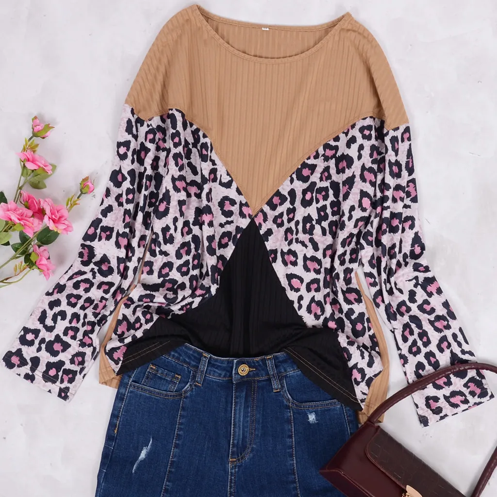 Color Block Ribbed Knit Sweater