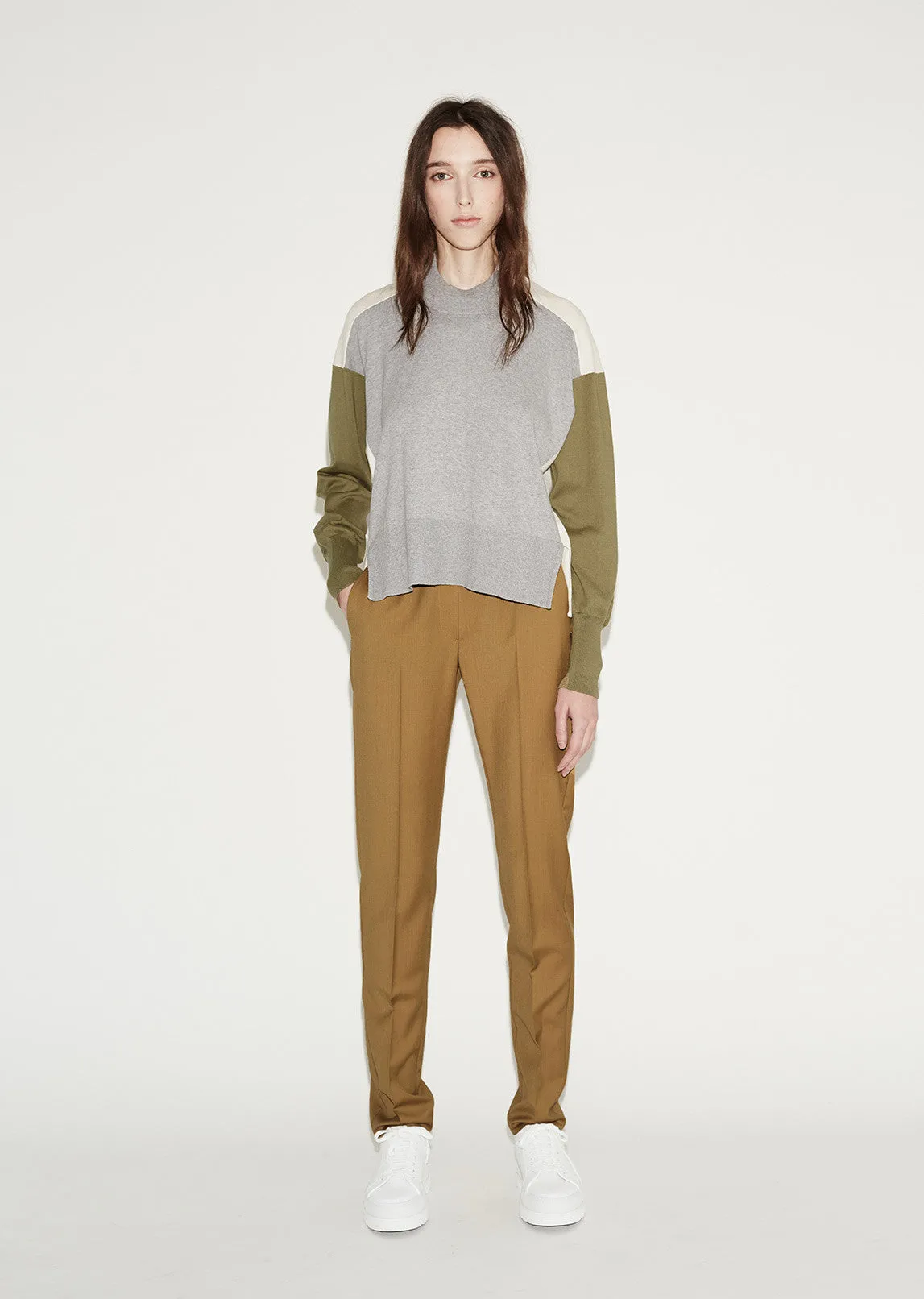 Colorblock Cotton Sweater