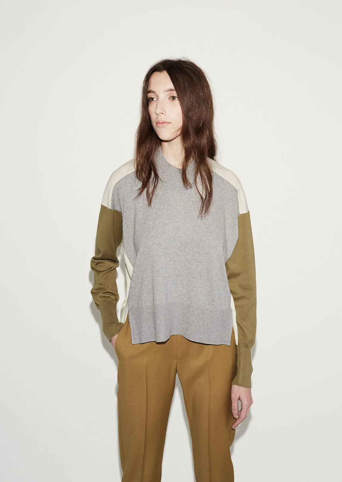 Colorblock Cotton Sweater