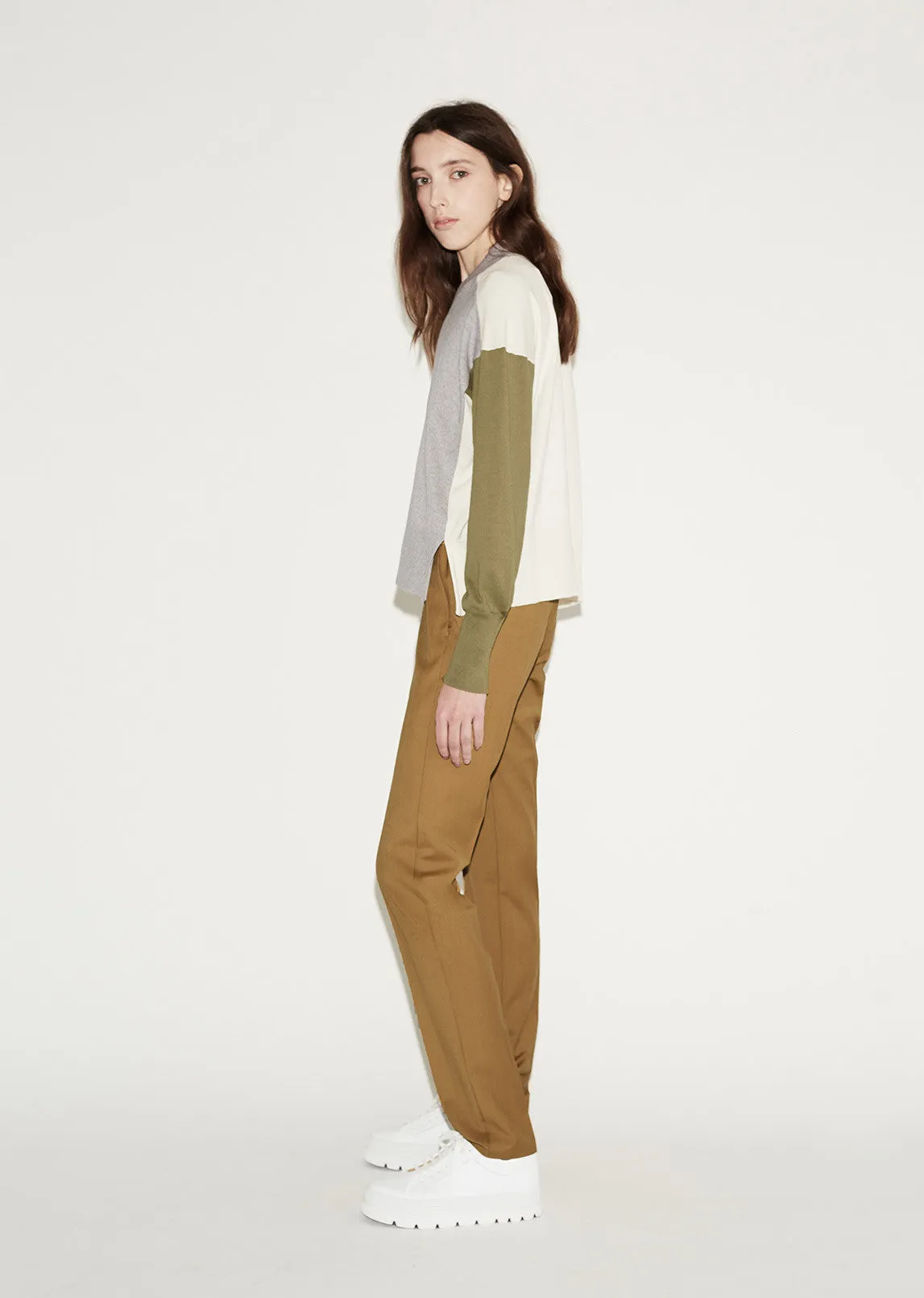 Colorblock Cotton Sweater