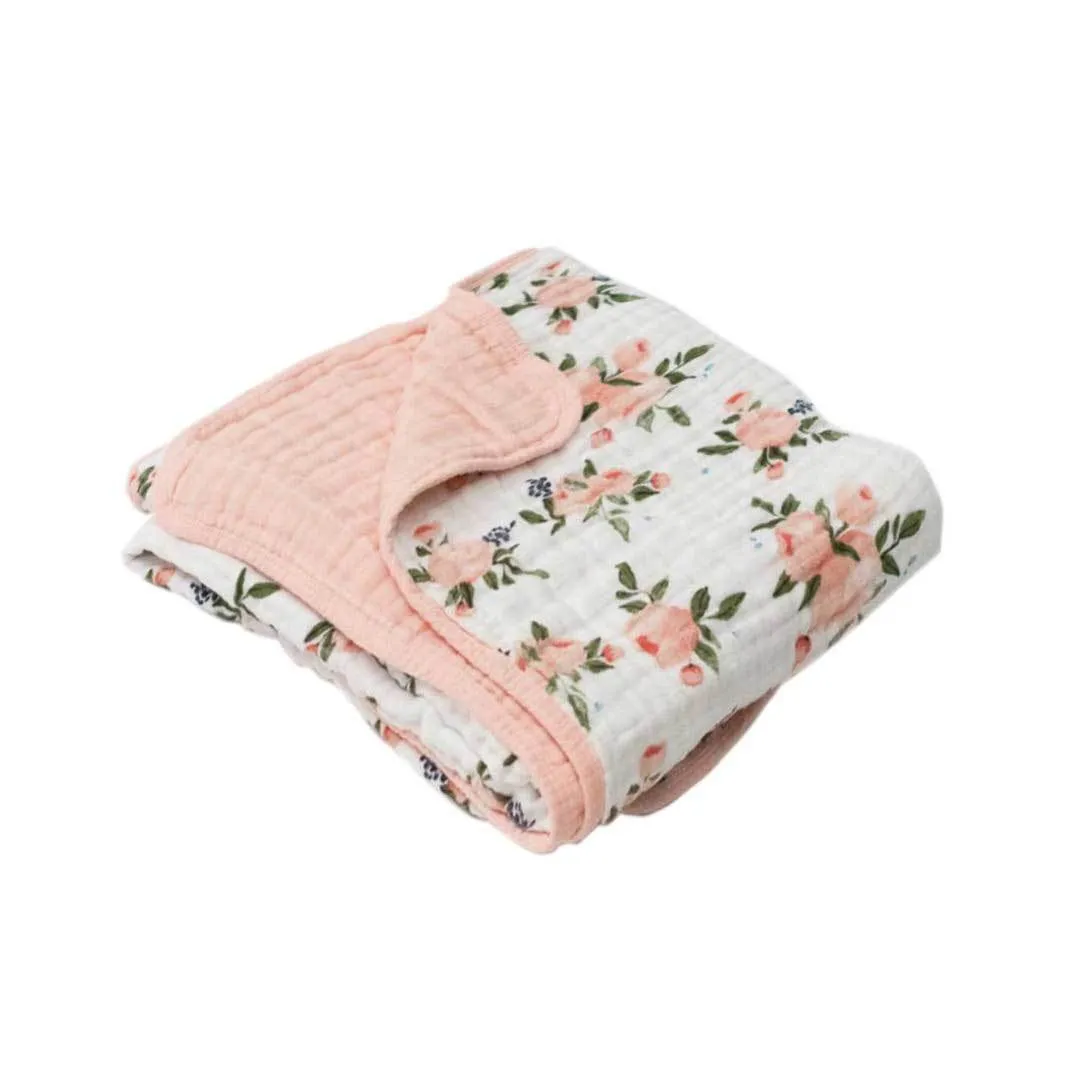 Cotton Muslin Quilt – Watercolour Roses