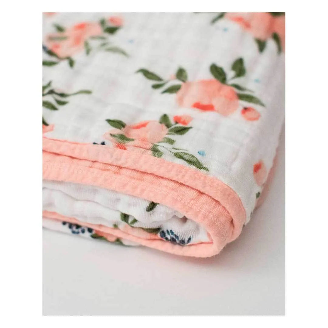 Cotton Muslin Quilt – Watercolour Roses