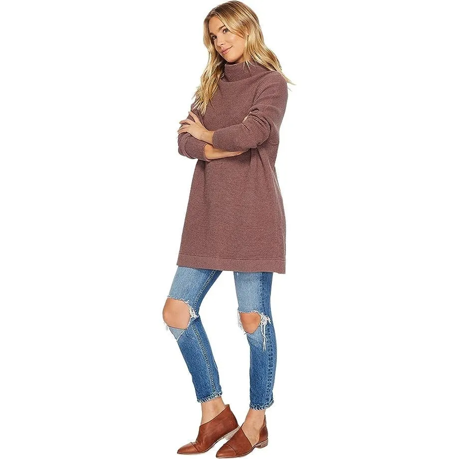 Free People  Ottoman Slouchy Tunic Sweater Nutmeg, Size XS