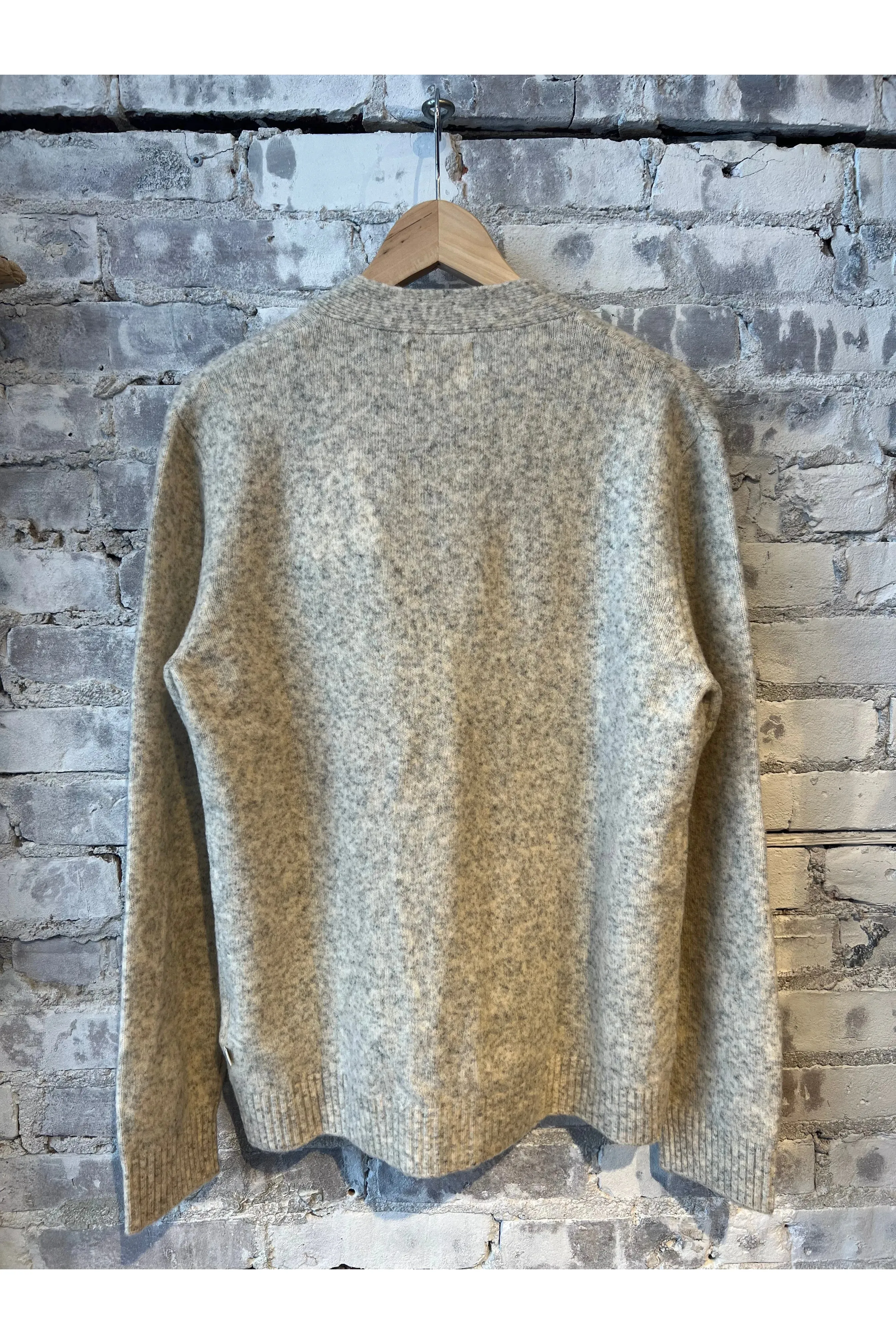 John V-Neck Cardigan - White Pepper