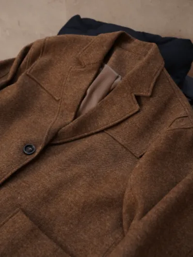 Pre Order:  Notch Lapel Loose Wool Jacket