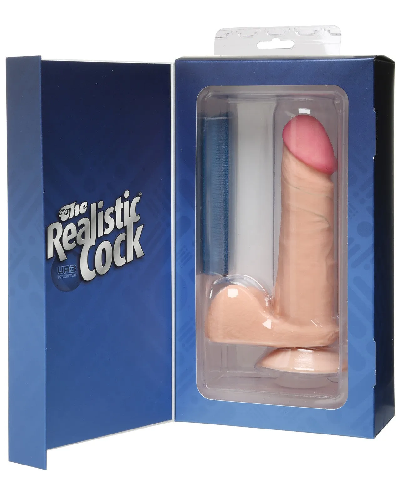 Realistic 6" Ultraskyn Cock w/Balls - White