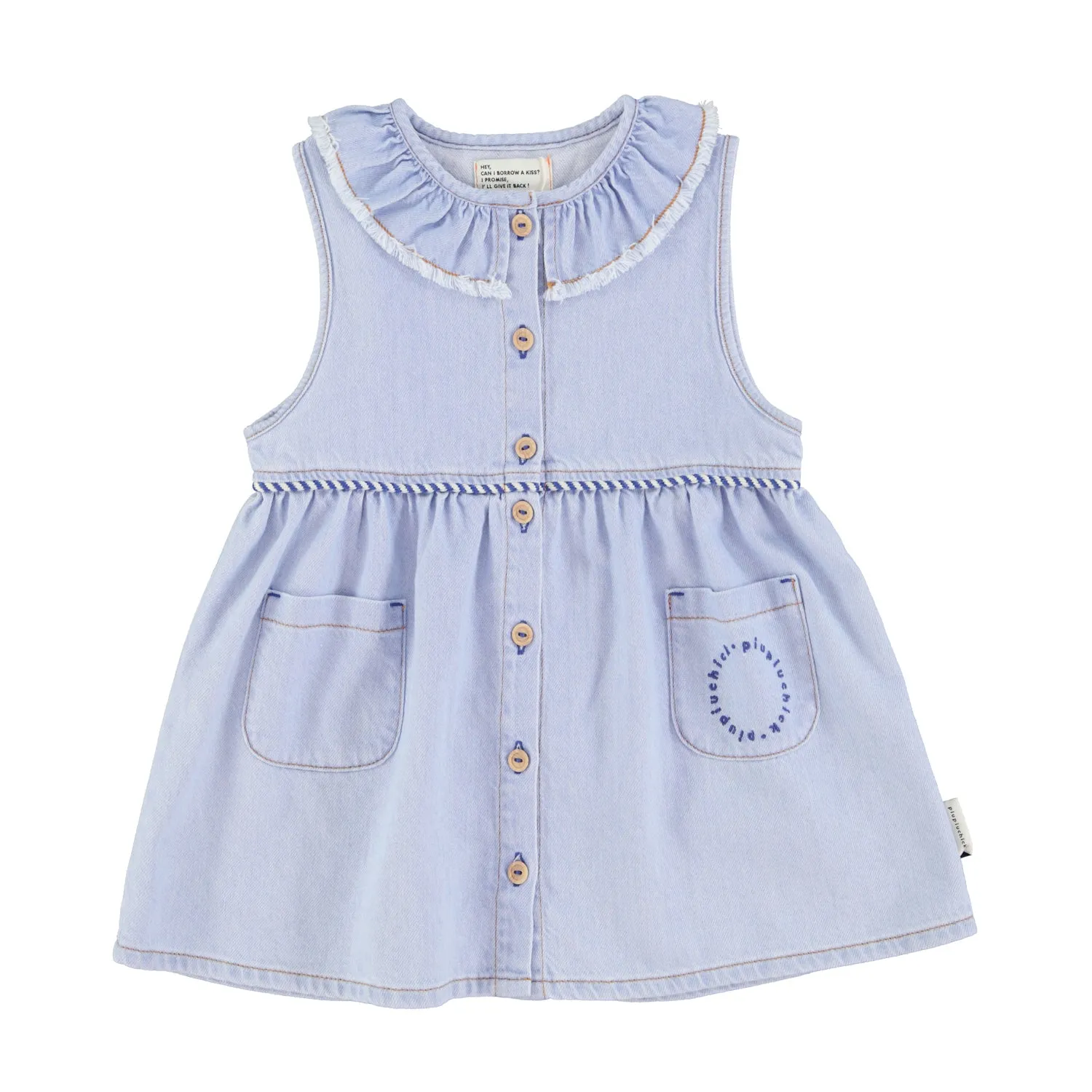 short dress | light blue soft denim