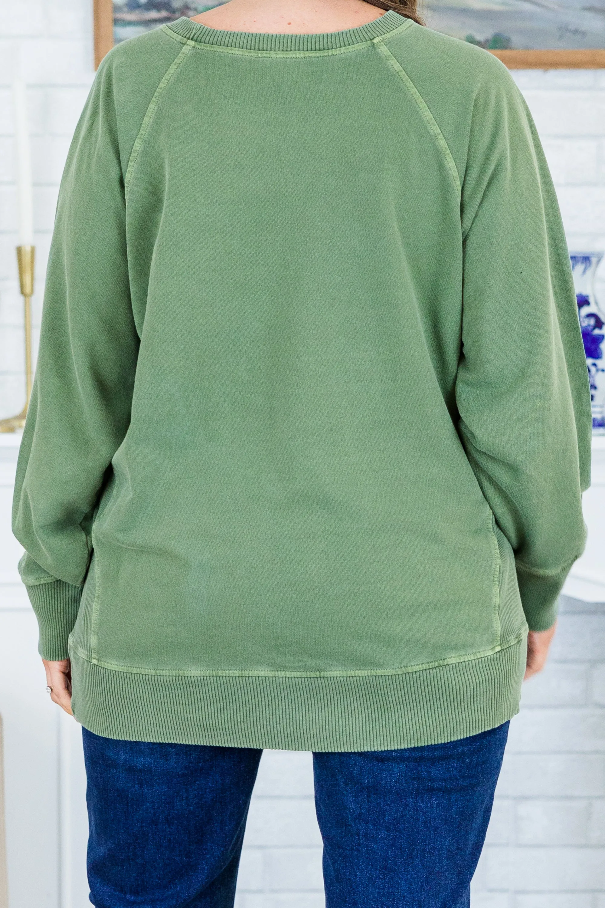 Soft Touch Pullover, Light Olive